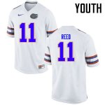 Youth Florida Gators #11 Jordan Reed NCAA Nike White Authentic Stitched College Football Jersey ZBL4062LO